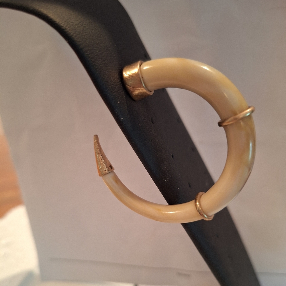 Unique vintage bone earrings